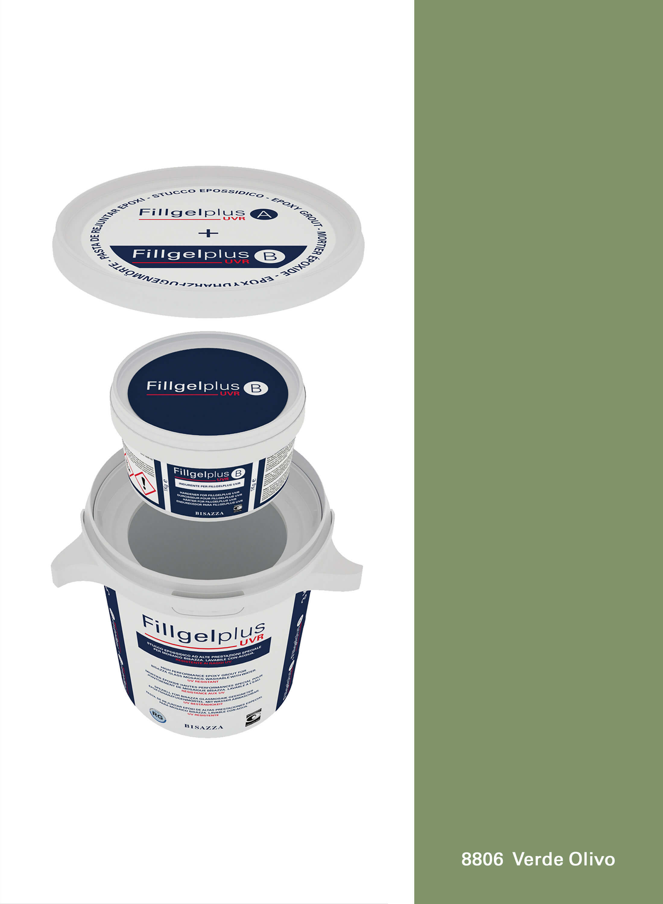 Fillgel Plus UVR - 8806 verde olivo