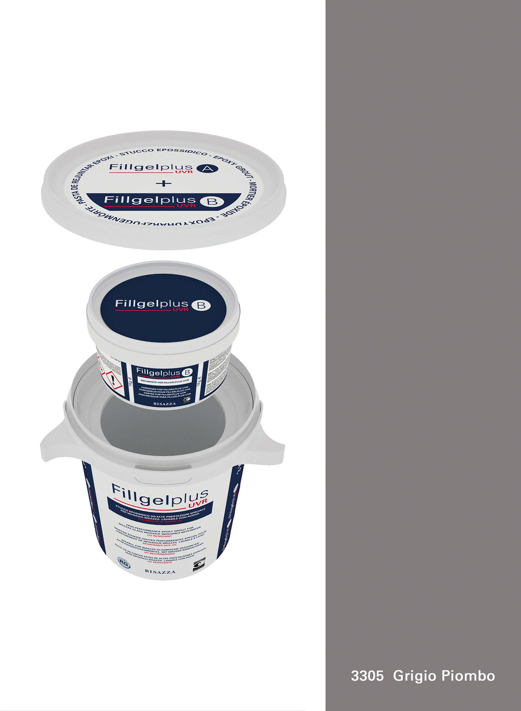 Fillgel Plus UVR - 3305 grigio piombo