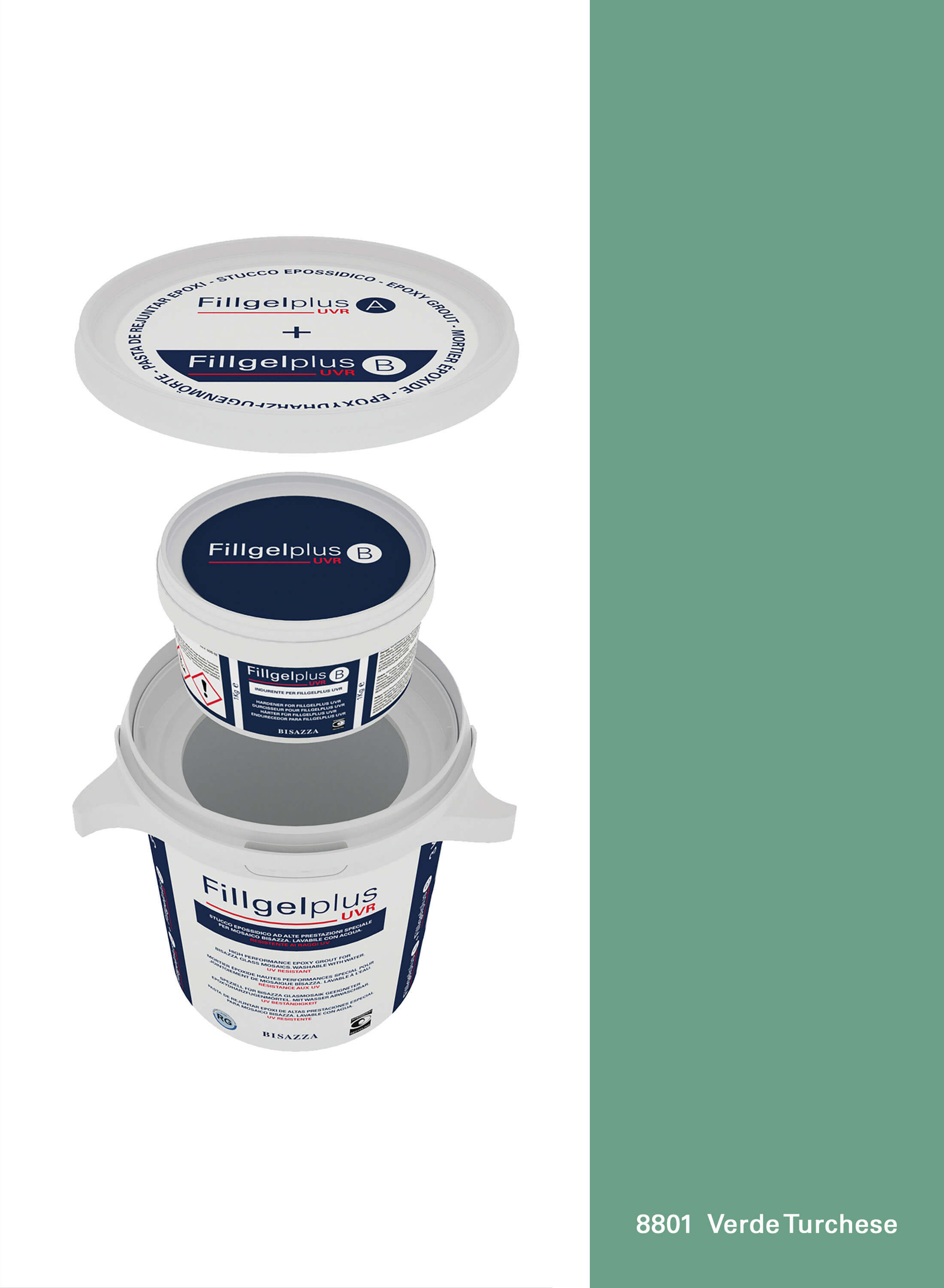 Fillgel Plus UVR - 8801 verde turchese