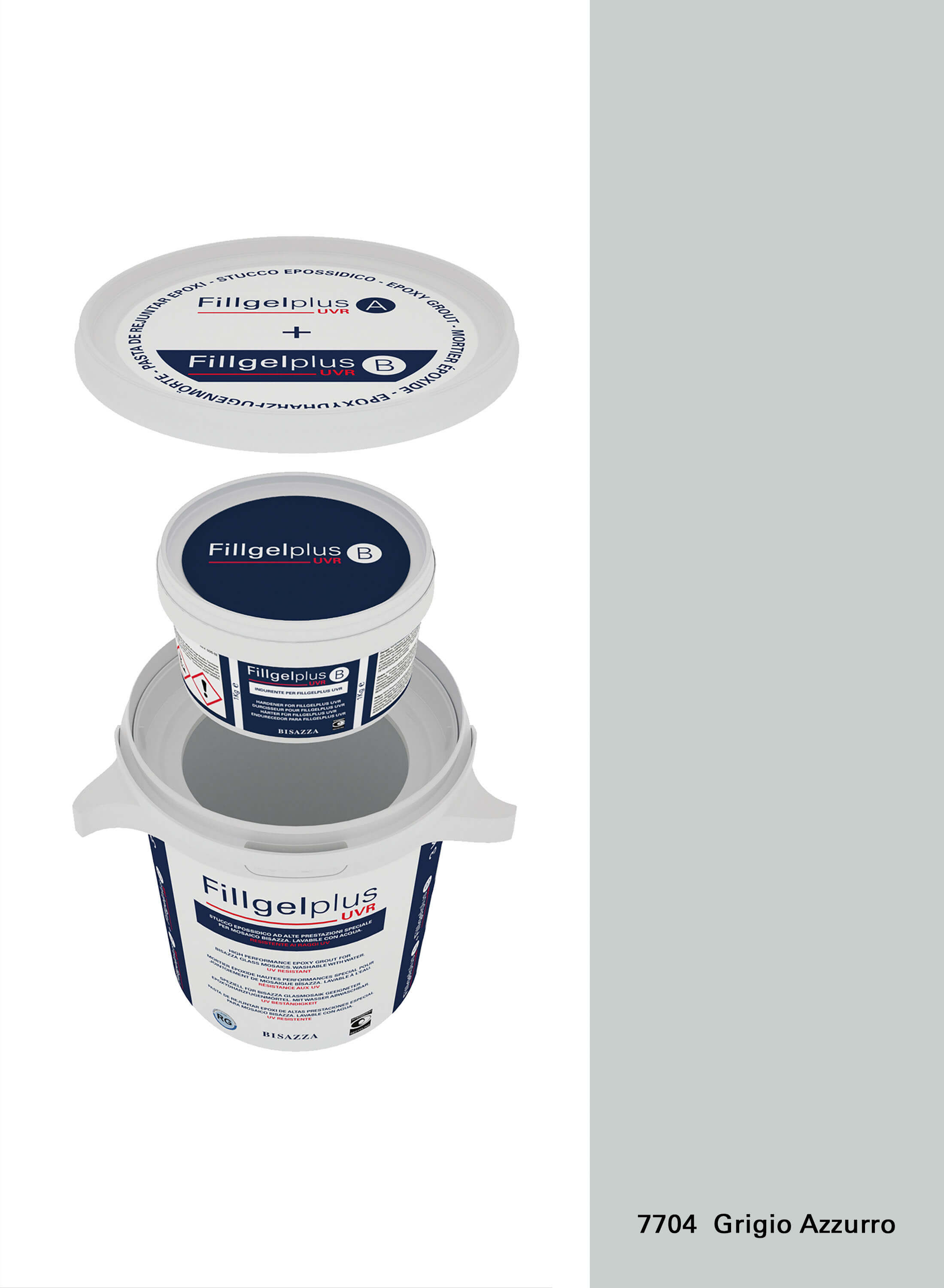 Fillgel Plus UVR - 7704 grigio azzurro