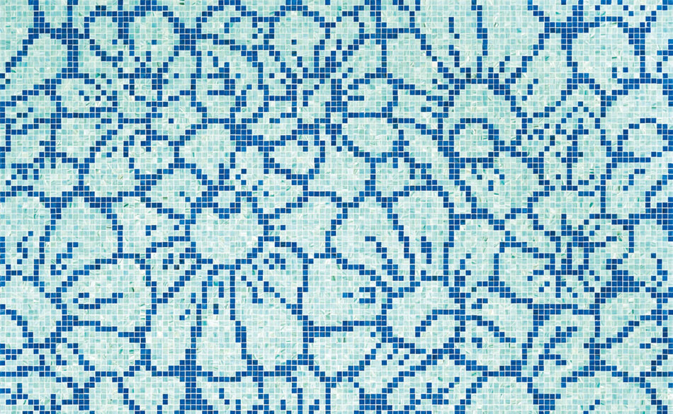Graphic Flowers Blue