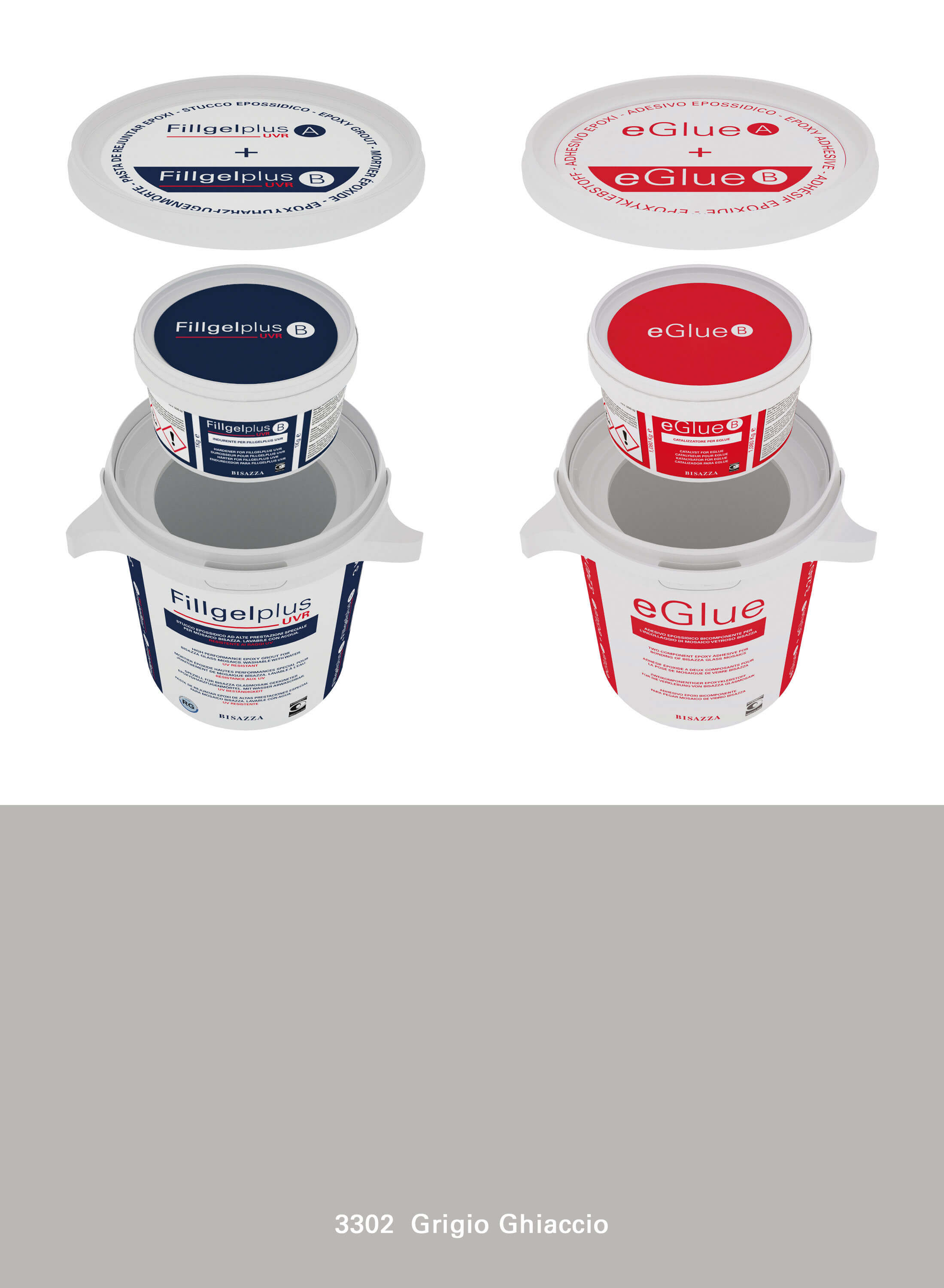 Epoxy Installation Kit UVR - 3302 grigio ghiaccio
